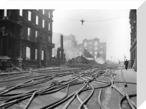 Bomb Damage at Queen Street Place 1941