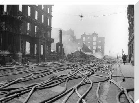 Bomb Damage at Queen Street Place 1941