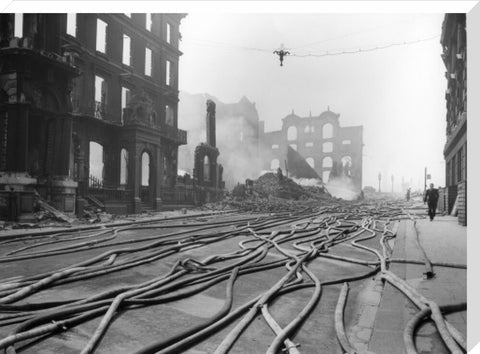 Bomb Damage at Queen Street Place 1941