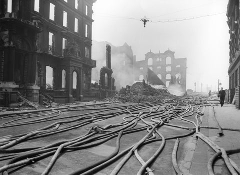 Bomb Damage at Queen Street Place 1941