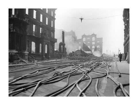 Bomb Damage at Queen Street Place 1941
