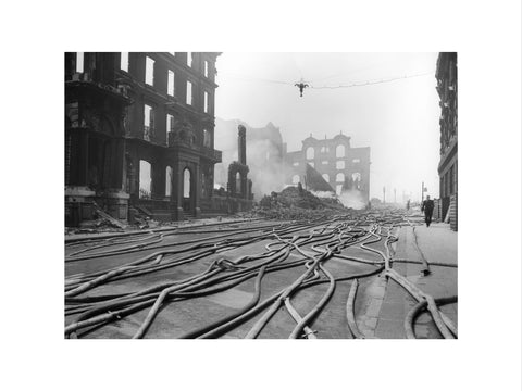 Bomb Damage at Queen Street Place 1941