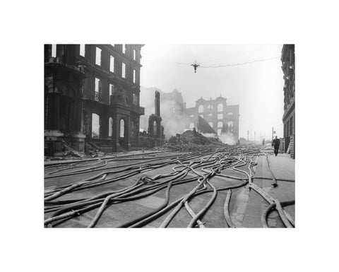 Bomb Damage at Queen Street Place 1941