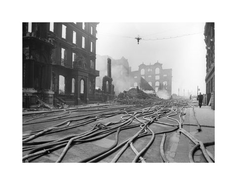 Bomb Damage at Queen Street Place 1941