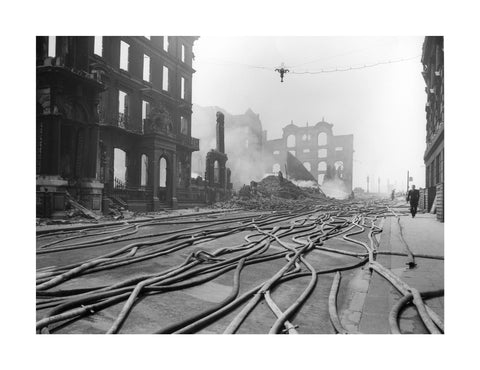 Bomb Damage at Queen Street Place 1941