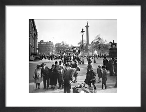 View of Nelson's Column and East side of Trafalgar Square 20th century