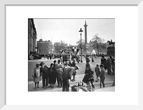 View of Nelson's Column and East side of Trafalgar Square 20th century