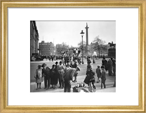 View of Nelson's Column and East side of Trafalgar Square 20th century