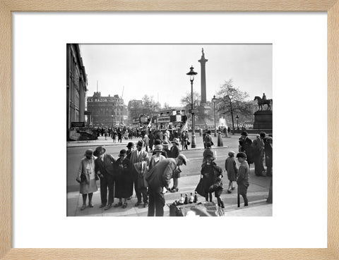 View of Nelson's Column and East side of Trafalgar Square 20th century
