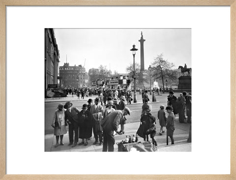 View of Nelson's Column and East side of Trafalgar Square 20th century
