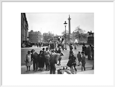 View of Nelson's Column and East side of Trafalgar Square 20th century