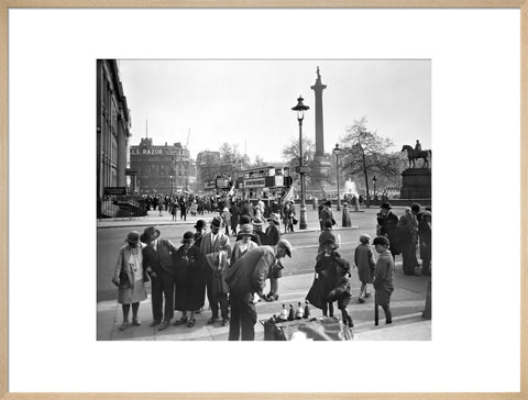 View of Nelson's Column and East side of Trafalgar Square 20th century