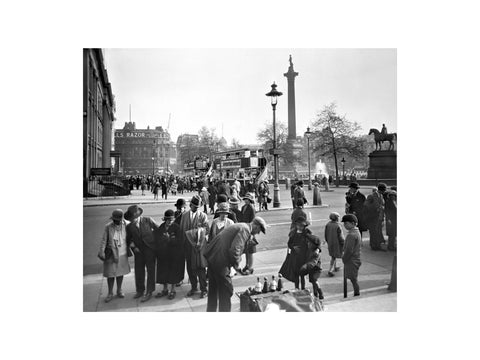 View of Nelson's Column and East side of Trafalgar Square 20th century