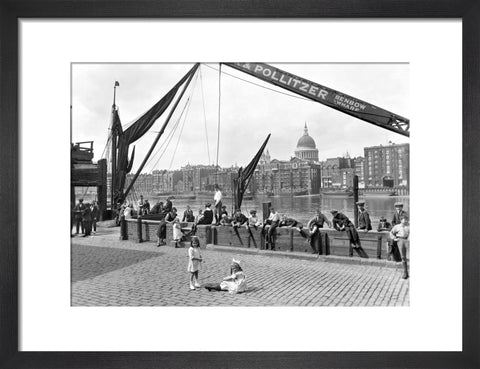 City waterfront from Benbow Wharf Bankside 20th century