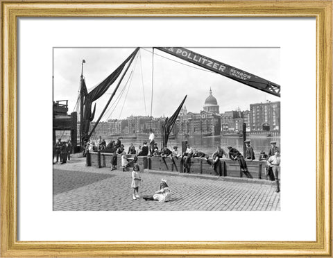 City waterfront from Benbow Wharf Bankside 20th century