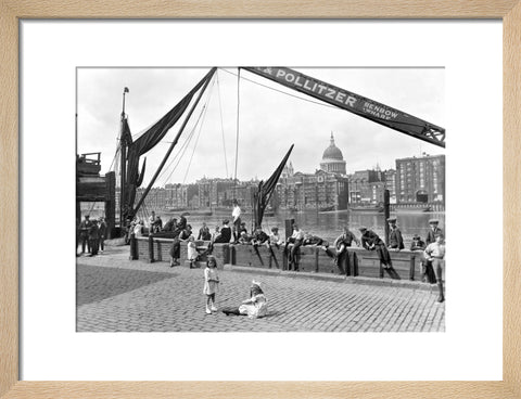 City waterfront from Benbow Wharf Bankside 20th century