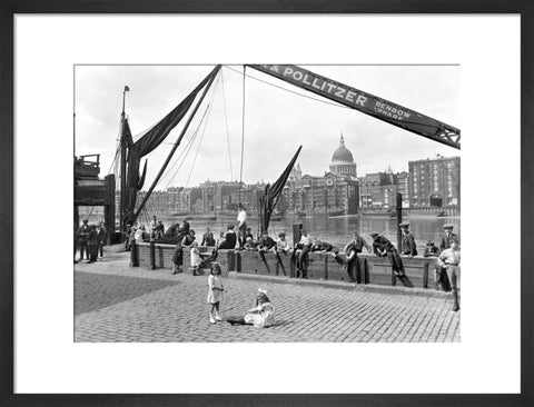 City waterfront from Benbow Wharf Bankside 20th century