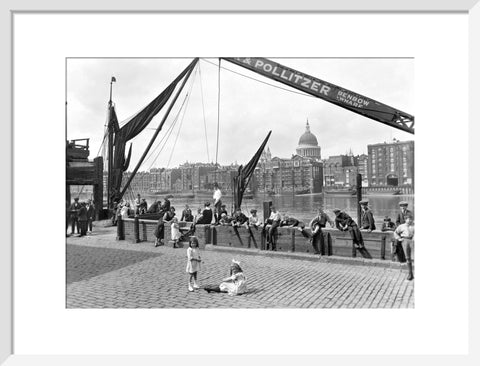 City waterfront from Benbow Wharf Bankside 20th century