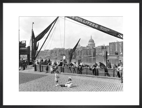 City waterfront from Benbow Wharf Bankside 20th century
