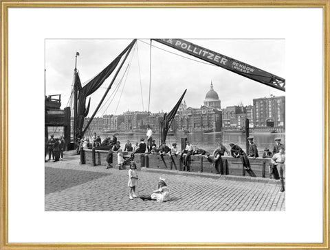 City waterfront from Benbow Wharf Bankside 20th century