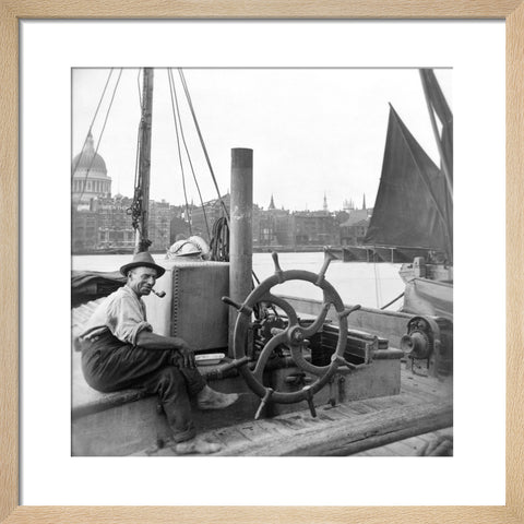Sailing barge at Greenmoor Wharf rubbish depot Bankside 20th century