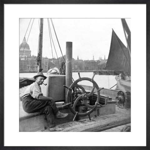 Sailing barge at Greenmoor Wharf rubbish depot Bankside 20th century