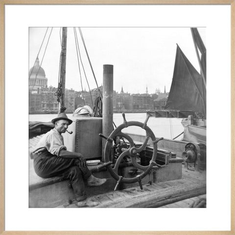 Sailing barge at Greenmoor Wharf rubbish depot Bankside 20th century