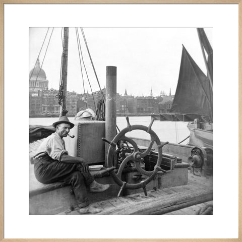 Sailing barge at Greenmoor Wharf rubbish depot Bankside 20th century