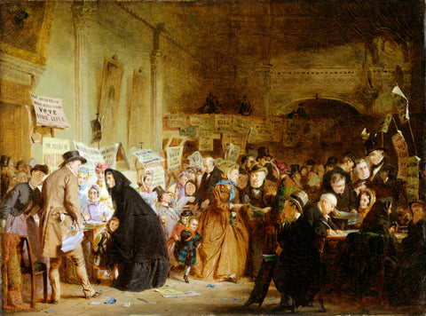 An Infant Orphan Election at the London Tavern 'Polling' 1865