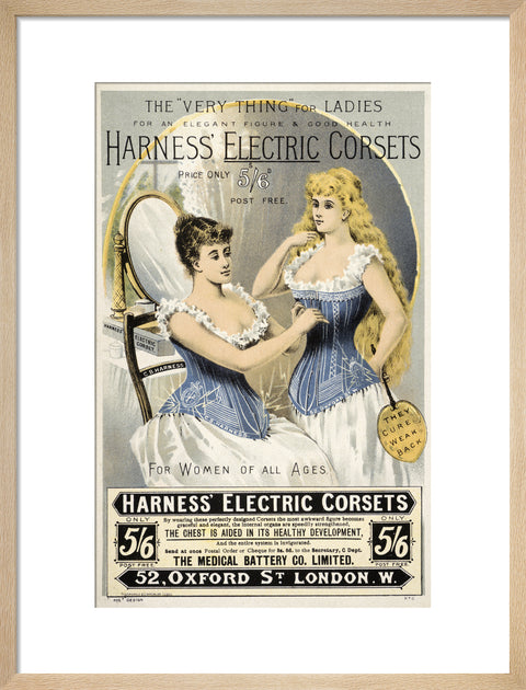 Advertisement for 'Harness' Electric Corsets 19th century
