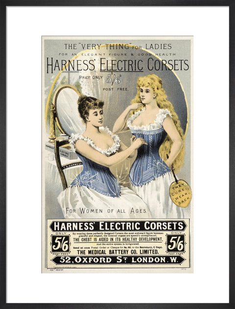 Advertisement for 'Harness' Electric Corsets 19th century