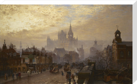 From Pentonville Road looking west evening 1884