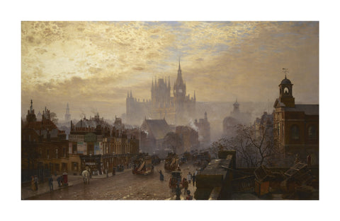 From Pentonville Road looking west evening 1884