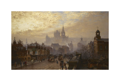 From Pentonville Road looking west evening 1884