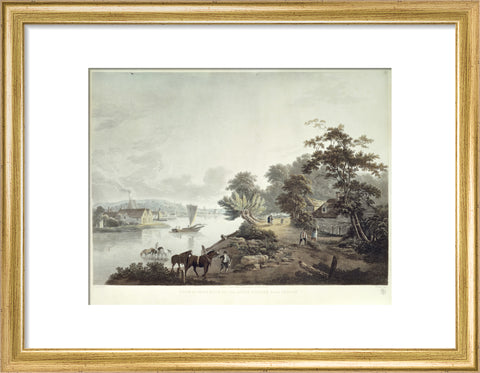 View of Millbank on the River Thames near London 1795