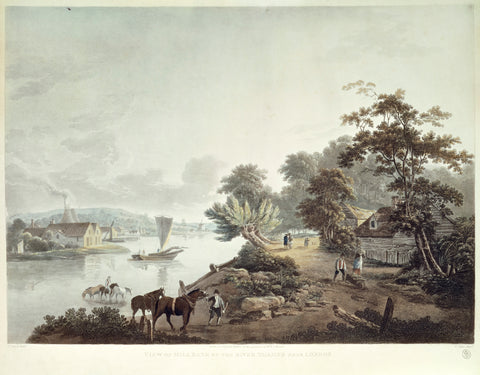 View of Millbank on the River Thames near London 1795