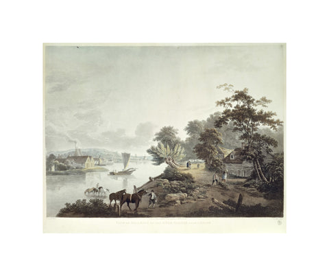 View of Millbank on the River Thames near London 1795