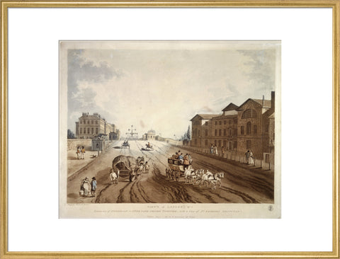 Entrance of Piccadilly or Hyde Park Corner Turnpike with a view of St George's Hospital 1797