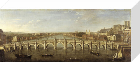 Westminster Bridge from the River, Looking South: 1750