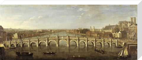Westminster Bridge from the River, Looking South: 1750