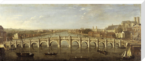 Westminster Bridge from the River, Looking South: 1750