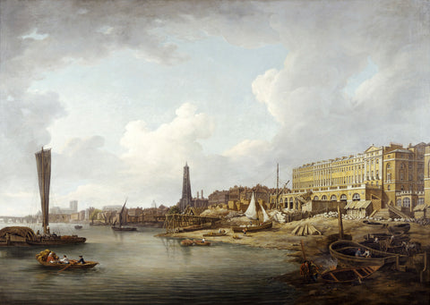The London Riverfront from Westminster to the Adelphi 18th century