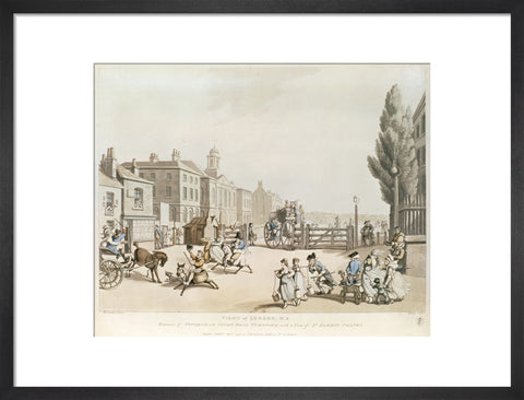 Entrance of Tottenham Court Road Turnpike with a view of St James's Chapel 1798