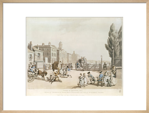 Entrance of Tottenham Court Road Turnpike with a view of St James's Chapel 1798