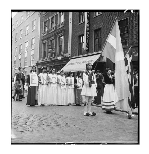 Greek-Cypriots march through Soho 1954
