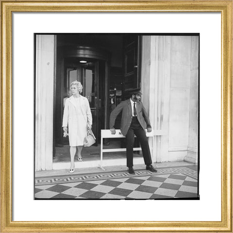 Security warden outside the National Gallery 20th century