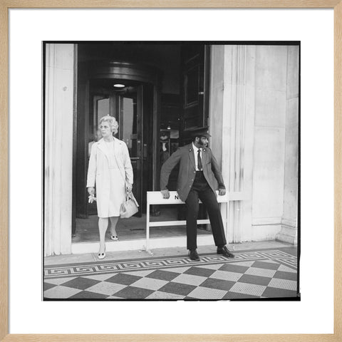 Security warden outside the National Gallery 20th century