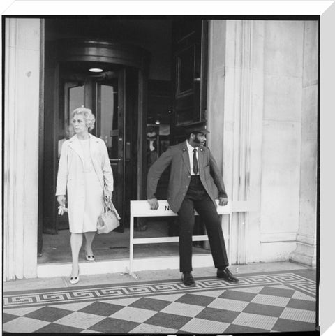 Security warden outside the National Gallery 20th century