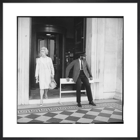 Security warden outside the National Gallery 20th century