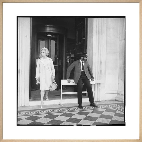 Security warden outside the National Gallery 20th century